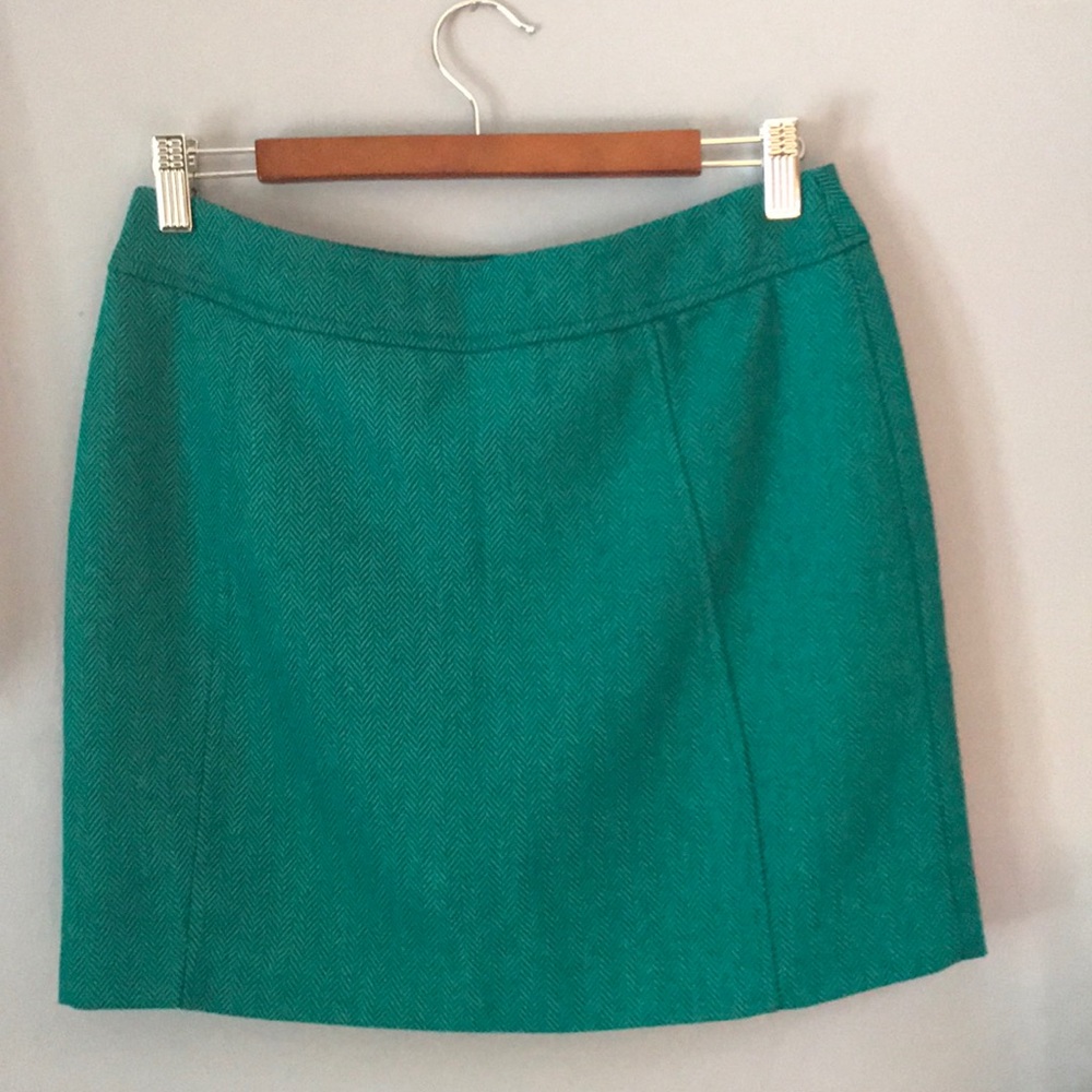 Teal Tweed Skirt